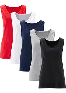 Katoenen longtop (set van 5), bonprix