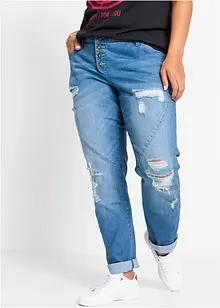 Boyfriend jeans destroyed met gerecycled polyester, bonprix