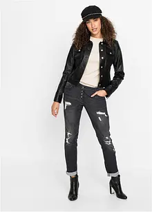 Boyfriend jeans destroyed met gerecycled polyester, bonprix