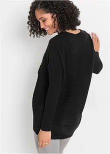 Geribde oversized trui, bonprix