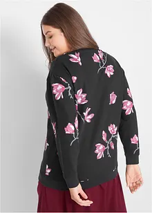 Sweater met bloemenprint, los model, bonprix