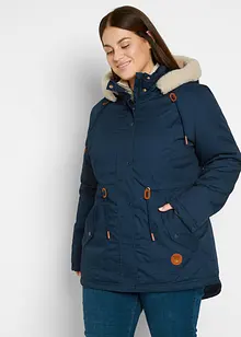 Gewatteerde parka met imitatiebont, bonprix