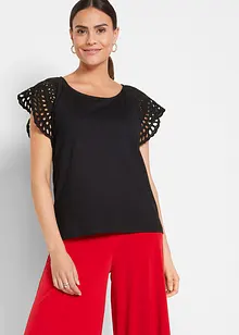 Shirt met broderie anglaise, bonprix