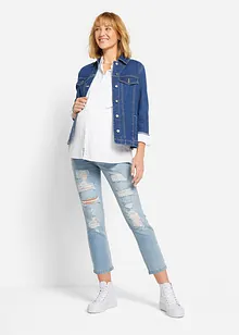 Cropped zwangerschapsjeans met destroyed effecten, bonprix