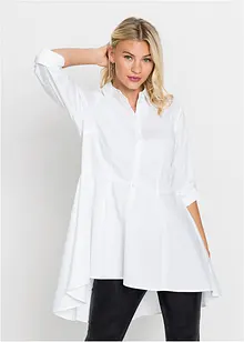 Lange blouse met volant, bonprix