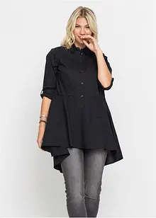 Lange blouse met volant, bonprix