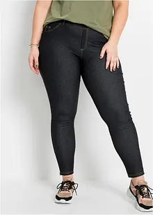 Legging in denim look met ritsen, bonprix