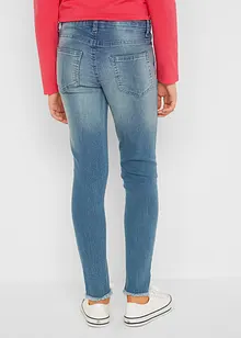 Meisjes skinny jeans met used effect, bonprix