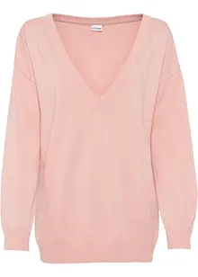 Oversized trui met V-hals, bonprix