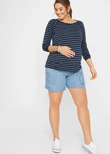 Linnen zwangerschapsshort in denim look, bonprix