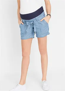 Linnen zwangerschapsshort in denim look, bpc bonprix collection