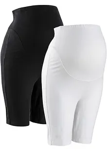 Zwangerschaps biker short (set van 2) met biologisch katoen, bonprix