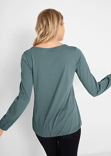 Katoenen longsleeve met elastiek, bonprix