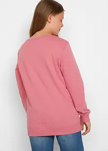 Meisjes oversized sweater van biologisch katoen, bonprix