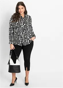 Gedessineerde, lange blouse van viscose, bonprix