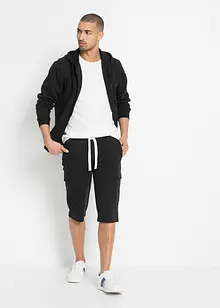 Sweat bermuda met cargozakken van puur katoen, bonprix