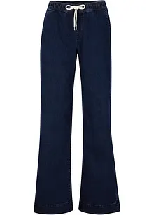 Mid waist stretch jeans, wide leg, bonprix