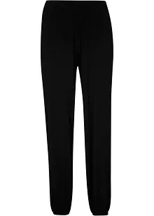 Viscose broek met gesmokte band en elastische boordjes, bonprix