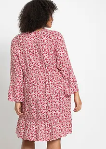 Mini jurk met volants van viscose, bonprix