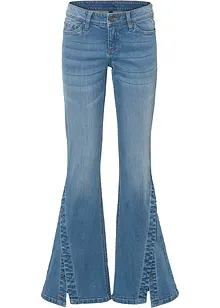 Bootcut jeans met low waist en biologisch katoen, RAINBOW