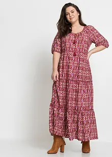 Gedessineerde maxi jurk van viscose, bonprix