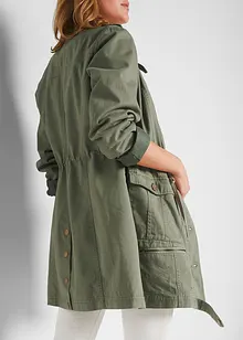 Katoenen parka in utility stijl, halflang, bonprix