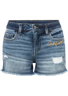 Jeans short met borduursel, bonprix