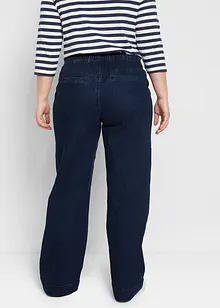 Mid waist stretch jeans, wide leg, bonprix