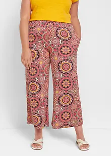 Wijde jersey culotte met brede, gesmokte band, 7/8 lengte, bonprix