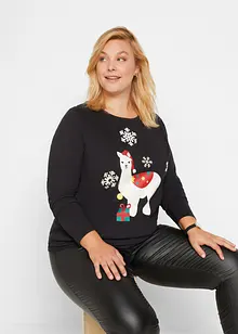 Longsleeve met kerstprint, bonprix