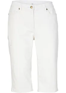 Stretch jeans bermuda met omslag, bonprix