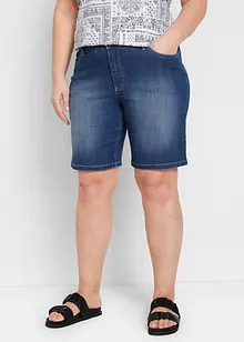 Straight jeans bermuda met mid waist, bonprix