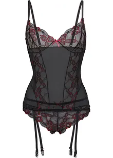 Bustier met jarretels en string (2-dlg. set), VENUS