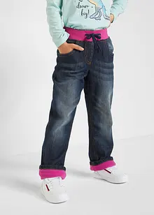 Meisjes thermojeans met fleece voering, bonprix