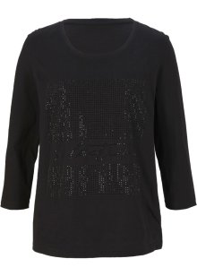 Mode Shirts Longsleeves bpc selection Longesleeve zwart casual uitstraling 