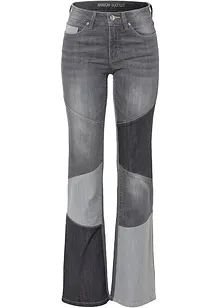 Flared jeans met patchwork, bonprix