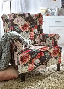 Oorfauteuil met bloemenprint, bonprix