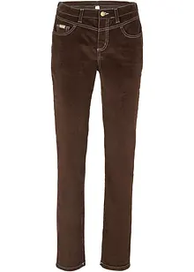 Slim fit stretch corduroy broek met contrastnaden, bonprix