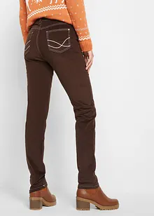 Slim fit stretch corduroy broek met contrastnaden, bonprix