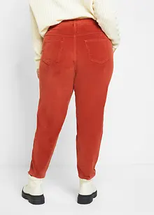 High-waist corduroy broek met comfortband, cropped, bonprix