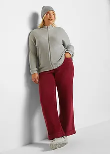 Wijde stretch Marlene Dietrich broek van corduroy met elastische high-waist band, bonprix