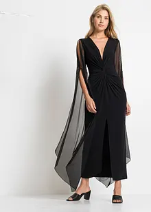 Maxi jurk met lange mesh mouwen, bonprix