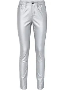 Gecoate push-up broek in metallic look, bonprix