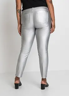 Gecoate push-up broek in metallic look, bonprix