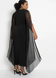 Maxi jurk met lange mesh mouwen, bonprix