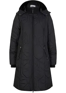 Korte coat met diamantstiksels en ritsen opzij, bonprix