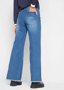 Wide leg stretch jeans high waist, bonprix