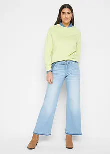 Wide leg jeans mid waist, cropped, John Baner JEANSWEAR