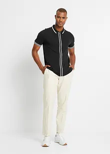 Piqué poloshirt met ritssluiting van katoen, bonprix