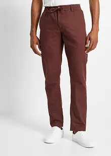 Regular fit chino met linnen, straight, bonprix